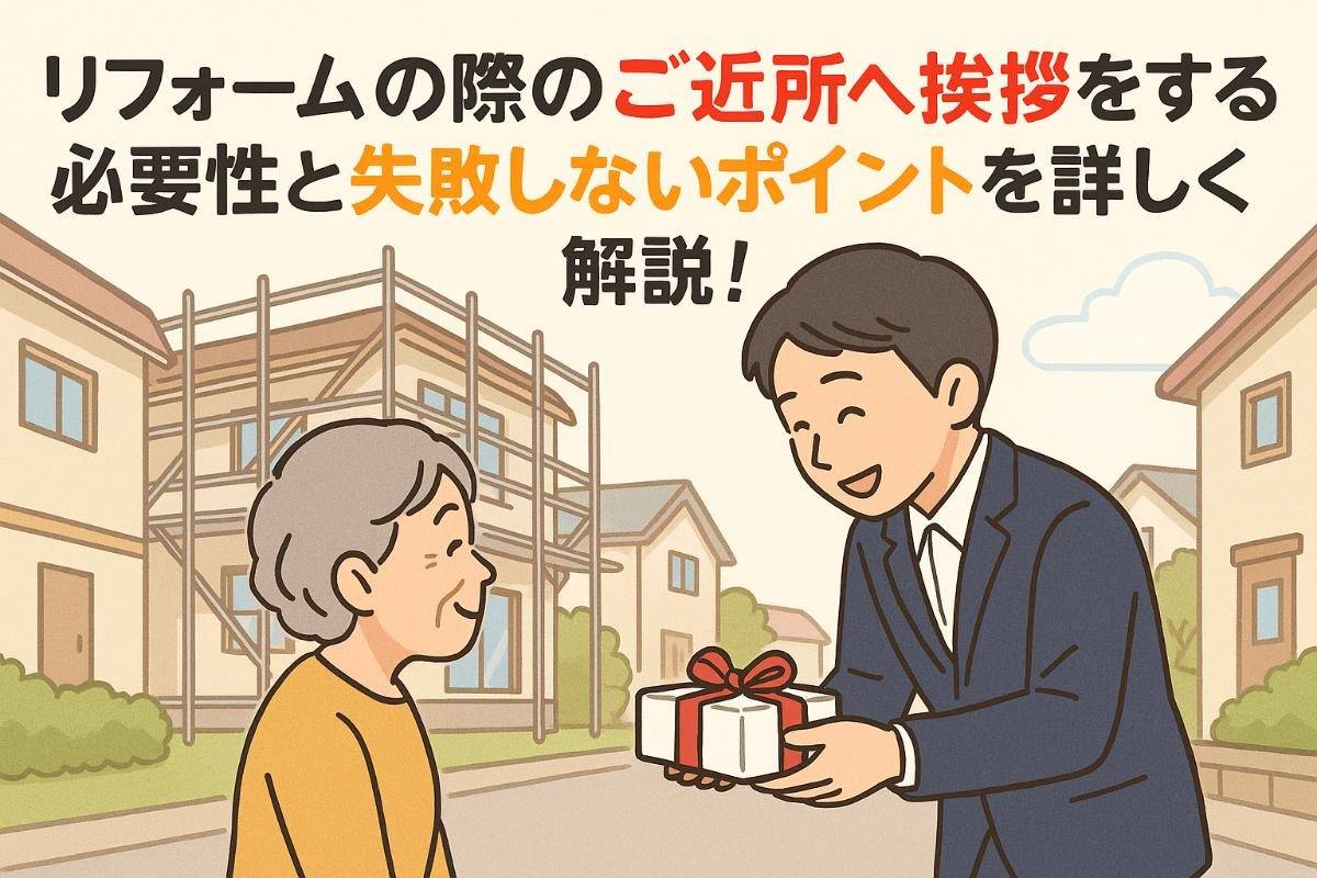 リフォームの際のご近所へ挨拶をする必要性と失敗しないポイントを詳しく解説！