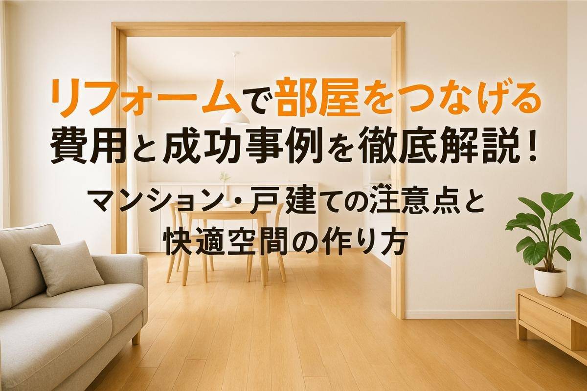 リフォームで部屋をつなげる費用と成功事例を徹底解説！マンション・戸建ての注意点と快適空間の作り方