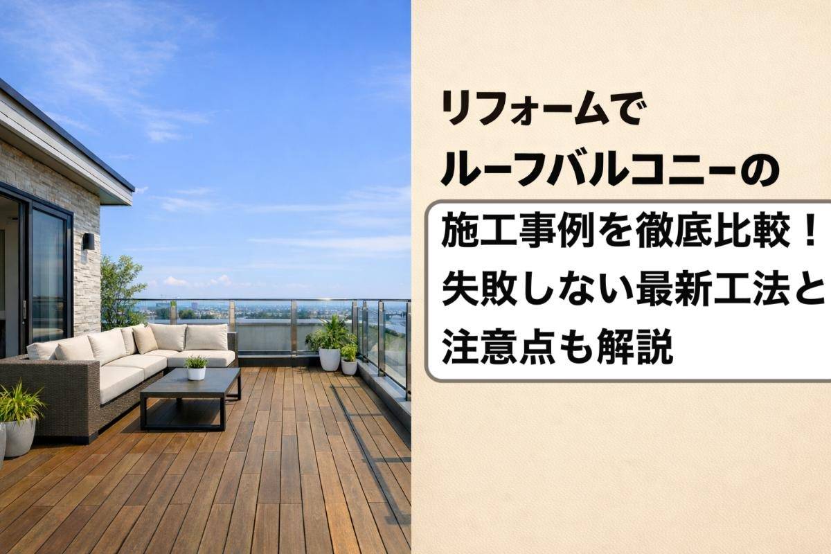 リフォームでルーフバルコニーの施工事例を徹底比較！失敗しない最新工法と注意点も解説