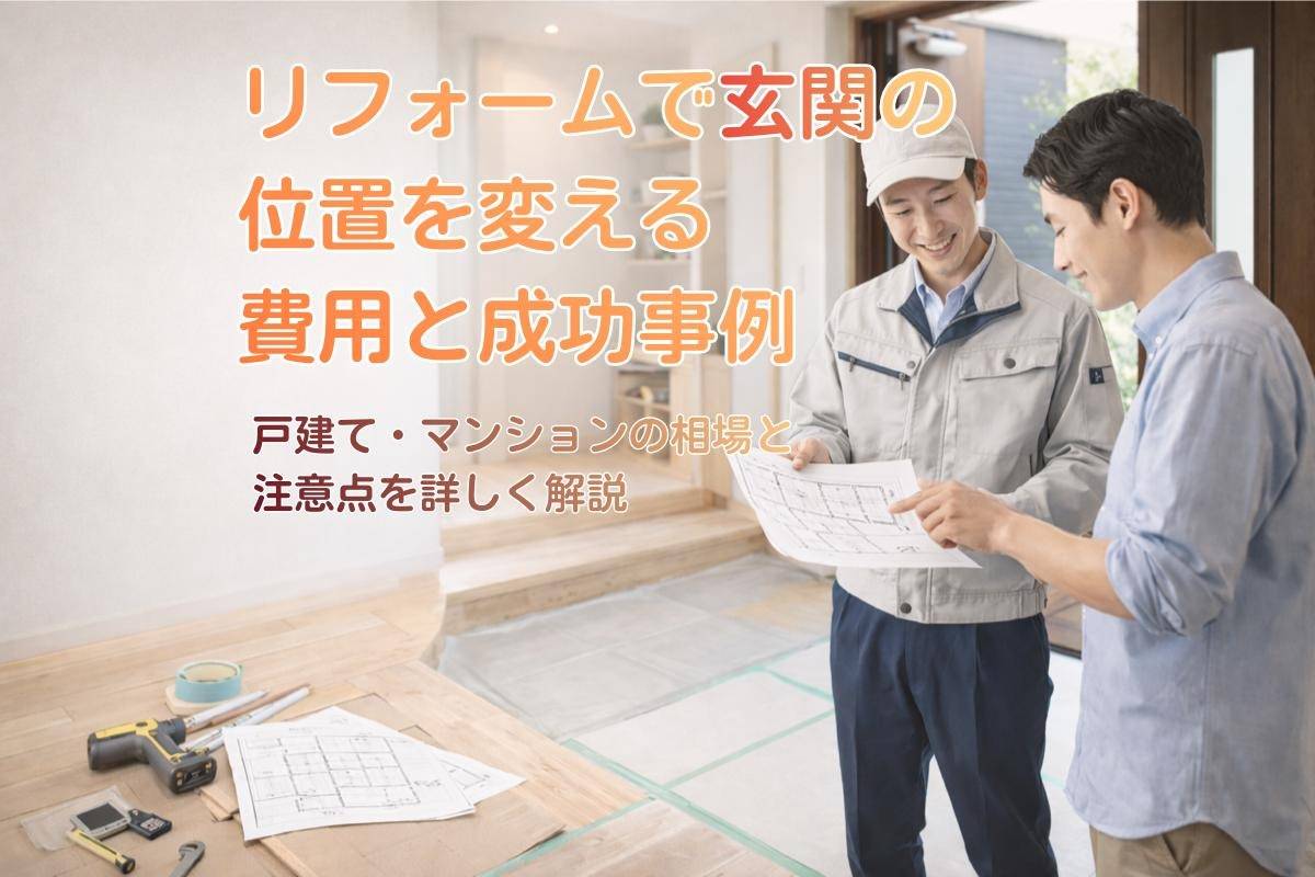リフォームで玄関の位置を変える費用と成功事例｜戸建て・マンションの相場と注意点を詳しく解説