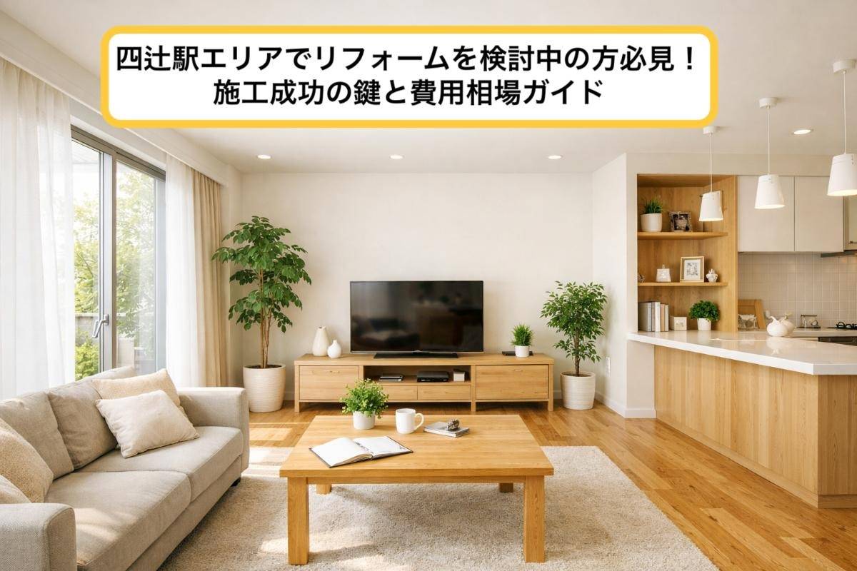 四辻駅エリアでリフォームを検討中の方必見！施工成功の鍵と費用相場ガイド